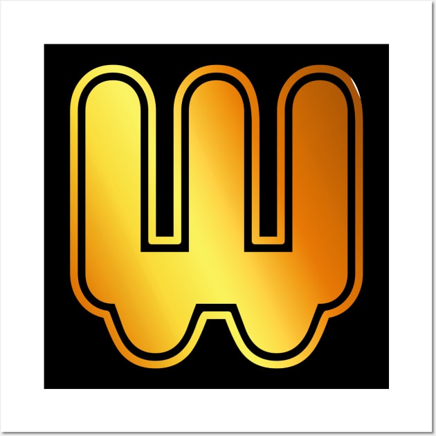 W Golden letter Wall Art by SiSimo